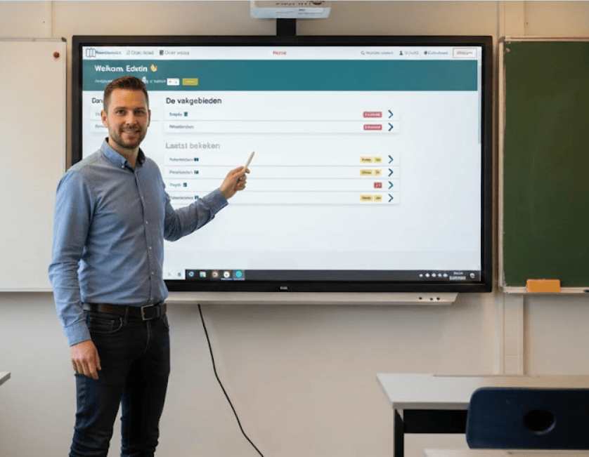 Docent beheert woorden in Woordenschat