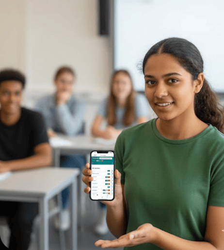 Leerling oefent met Woordenschat